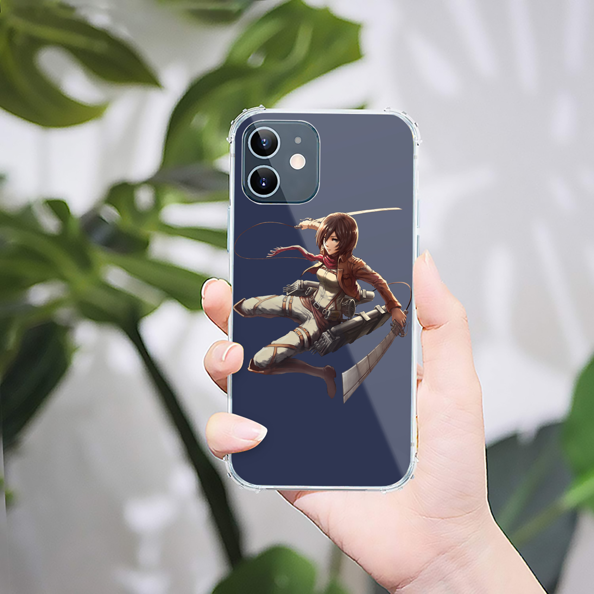 （画像用） 進撃の巨人 ミカサ·アッカーマン Attack on Titan Mikasa Ackerman 【iPhone 12シリーズ対応】透明スマホケース（クリアソフトケース）
